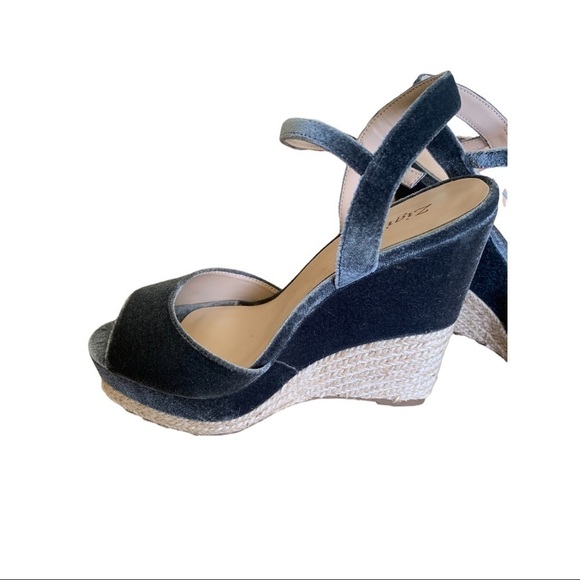 Ziti soho velvet platform wedge - Picture 4 of 10